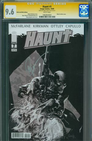 Haunt #1 Cover J Incentive Greg Capullo Black & White Variant Cover Signed By Greg Capullo CGC 9.6