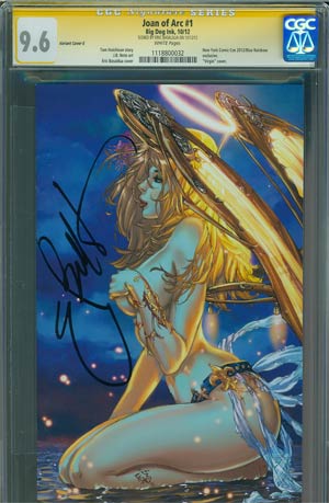 Joan Of Arc From The Ashes #1 Cover E NYCC Blue Rainbow Ebas Exclusive Signed By Ebas CGC 9.6