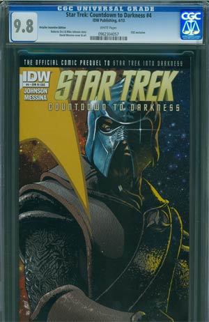 Star Trek Countdown To Darkness #4 Cover D Incentive Variant Cover CGC 9.6 Or Above