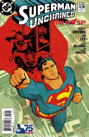 Superman Unchained #3 Cover I Incentive 75th Anniversary Modern Age Variant Cover By Cliff Chiang