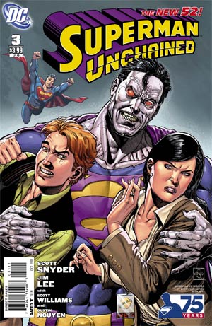 Superman Unchained #3 Cover K Incentive 75th Anniversary Superman vs Bizarro Variant Cover By Ethan Van Sciver