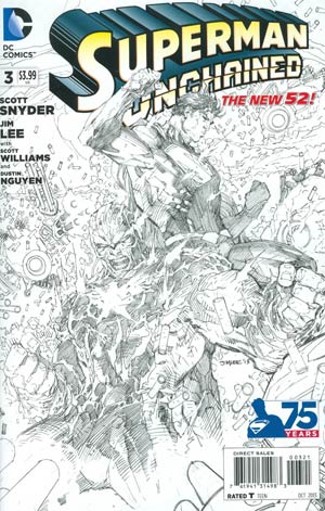 Superman Unchained #3 Cover L Incentive Jim Lee Sketch Cover