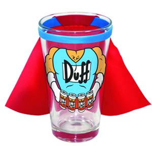Simpsons Duffman Caped Pint Glass