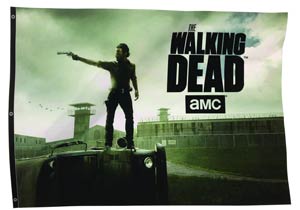 Walking Dead TV Banner - Rick And The Bus
