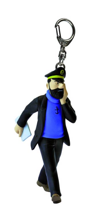Tintin Haddock Newspaper 10cm PVC Keyring