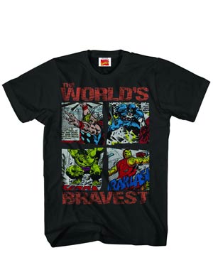 Marvel Heroes Mighty Box Previews Exclusive Black T-Shirt Large