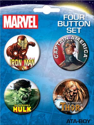 Marvel Comics 4-Button Set #5 Avengers