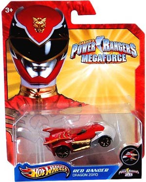 Hot Wheels Power Rangers Megaforce 1/64 Red Ranger Dragon Zord Car