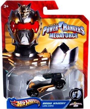 Hot Wheels Power Rangers Megaforce 1/64 Robo Knight Lion Zord Car