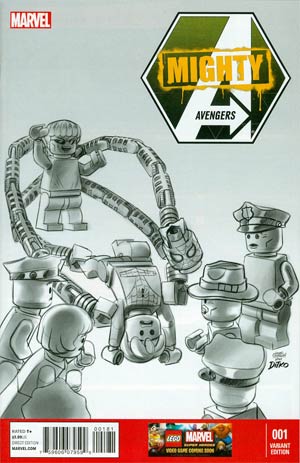 Mighty Avengers Vol 2 #1 Cover G Incentive Leonel Castellani Lego Sketch Variant Cover (Infinity Tie-In)