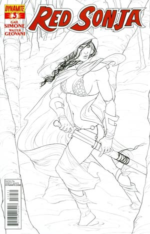 Red Sonja Vol 5 #3 Cover D Incentive Jenny Frison Black & White Cover