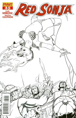 Red Sonja Vol 5 #3 Cover E Incentive Pia Guerra Black & White Cover