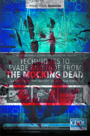 Mocking Dead #4 Cover A Regular Bill Tortolini Zombie Caution Cover