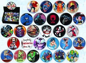 DC Comics Superheroes Button 144-Piece Assortment Case