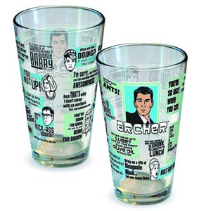 Archer Quotes Pint Glass