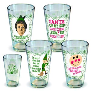 Elf Movie Quote Pint Glass 4-Pack Set