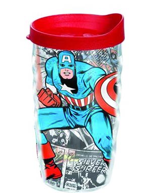 Tervis Classic Captain America Wrap With Lid 10-Ounce Tumbler