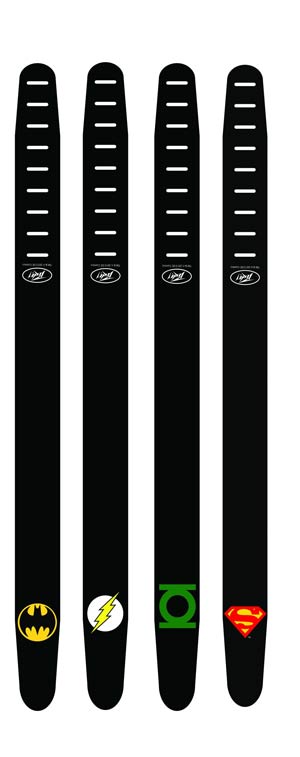 DC Heroes Leather Guitar Strap - Flash