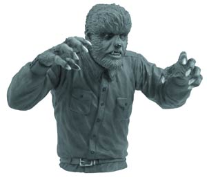 Universal Monsters Wolfman Black & White Bust Bank