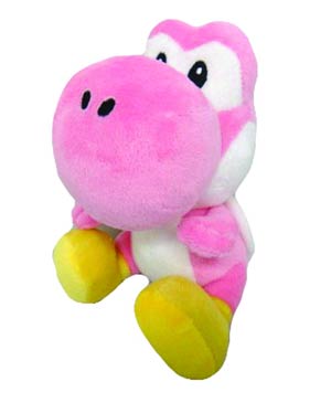 Super Mario Bros Plush - Pink Yoshi 6-Inch
