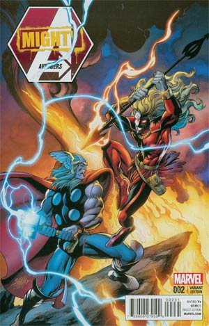 Mighty Avengers Vol 2 #2 Cover C Incentive Thor Battle Variant Cover (Infinity Tie-In)
