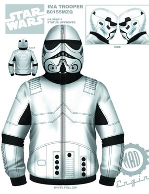Star Wars Stormtrooper IMA Trooper Costume Hooded Fleece Small