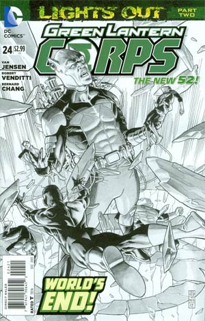 Green Lantern Corps Vol 3 #24 Cover B Incentive JG Jones Sketch Cover (Lights Out Part 2)