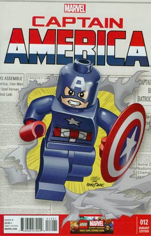 Captain America Vol 7 #12 Cover B Incentive Leonel Castellani Lego Color Variant Cover