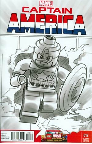 Captain America Vol 7 #12 Cover C Incentive Leonel Castellani Lego Sketch Variant Cover