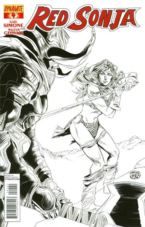 Red Sonja Vol 5 #4 Cover E Incentive Ming Doyle Black & White Cover