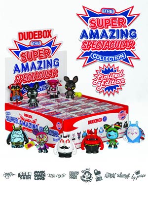 Dudebox Super Amazing Mini Figure Blind Mystery Box 20-Piece Display
