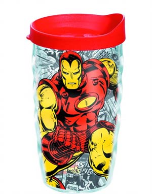 Tervis Classic Iron Man Wrap With Lid 10-Ounce Wavy Tumbler