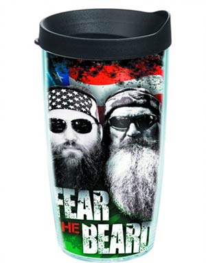 Tervis Duck Dynasty Fear The Beard Wrap With Lid 16-Ounce Tumbler