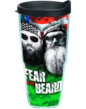 Tervis Duck Dynasty Fear The Beard Wrap With Lid 24-Ounce Tumbler