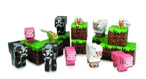 Minecraft Papercraft Animal Mobs 45-Piece Set Case