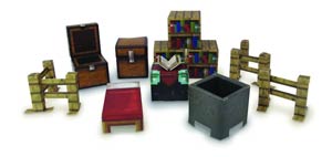 Minecraft Papercraft Utility Pack 45-Piece Set Case