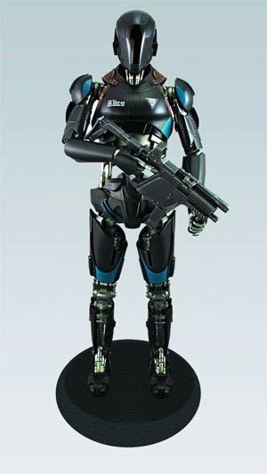 Total Recall Lifesize Synth Statue - Commander Black
