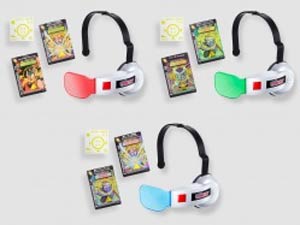 Dragon Ball Z Saiyan Scouter With Sound NYCC Version Set Of 3 Lenses
