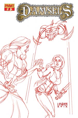 Damsels #8 Cover E High-End Joseph Michael Linsner Rose Red Ultra-Limited Cover (ONLY 25 COPIES IN EXISTENCE!)