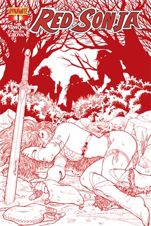 Red Sonja Vol 5 #1 Cover N High-End Amanda Conner Blood Red Ultra-Limited Cover (ONLY 25 COPIES IN EXISTENCE!)