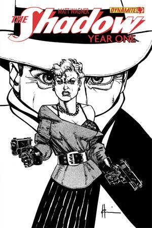 Shadow Year One #4 Cover M High-End Howard Chaykin Black & White Ultra-Limited Cover (ONLY 25 COPIES IN EXISTENCE!)