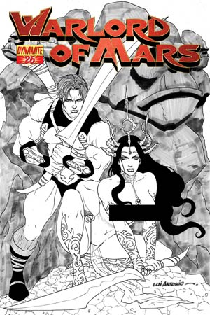 Warlord Of Mars #26 Cover E High-End Lui Antonio Black & White Risque Ultra-Limited Cover (ONLY 25 COPIES IN EXISTENCE!)