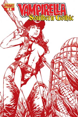 Vampirella Southern Gothic #1 Cover D High-End Johnny D. Blood Red Ultra-Limited Cover (ONLY 25 COPIES IN EXISTENCE!)