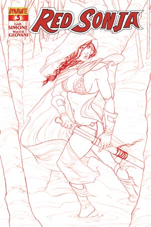 Red Sonja Vol 5 #3 Cover F High-End Jenny Frison Blood Red Ultra-Limited Cover (ONLY 50 COPIES IN EXISTENCE!)