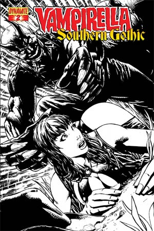 Vampirella Southern Gothic #2 Cover C High-End Johnny Desjardins Black & White Ultra-Limited Cover (ONLY 50 COPIES IN EXISTENCE!)