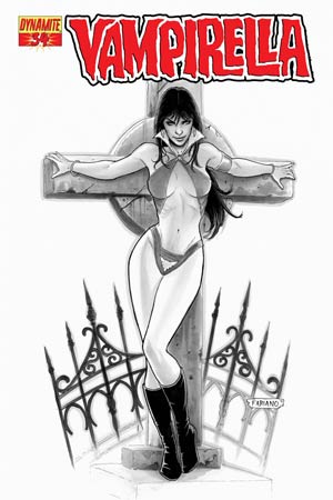 Vampirella Vol 4 #34 Cover C High-End Fabiano Neves Black & White Ultra-Limited Cover (ONLY 50 COPIES IN EXISTENCE!)