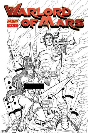 Warlord Of Mars #28 Cover F High-End Lui Antonio Black & White Risque Ultra-Limited Cover (ONLY 25 COPIES IN EXISTENCE!)