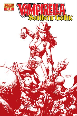 Vampirella Southern Gothic #3 Cover D High-End Johnny Desjardins Blood Red Ultra-Limited Cover (ONLY 25 COPIES IN EXISTENCE!)
