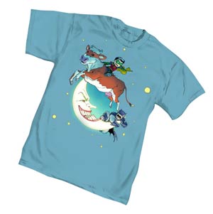 Batman And Robin Over The Moon T-Shirt Large