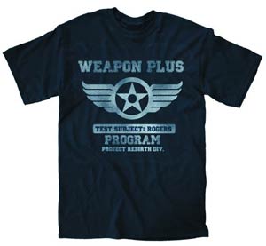 Marvel Weapon Plus Rogers Previews Exclusive Navy T-Shirt Large